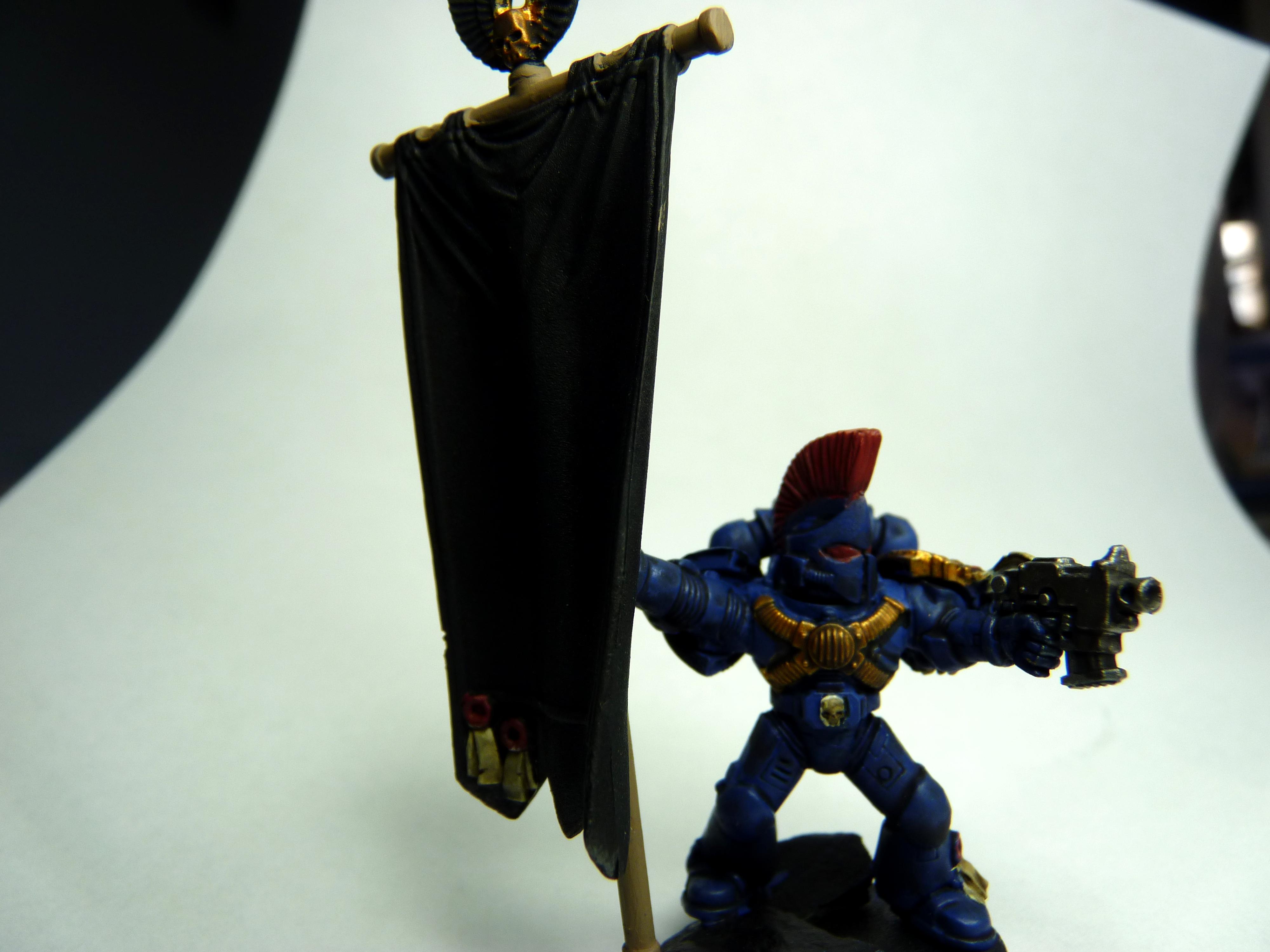 Astartes, Space Marines, Standard Bearer, Ultramarines WIP Standard Bearer Gallery DakkaDakka
